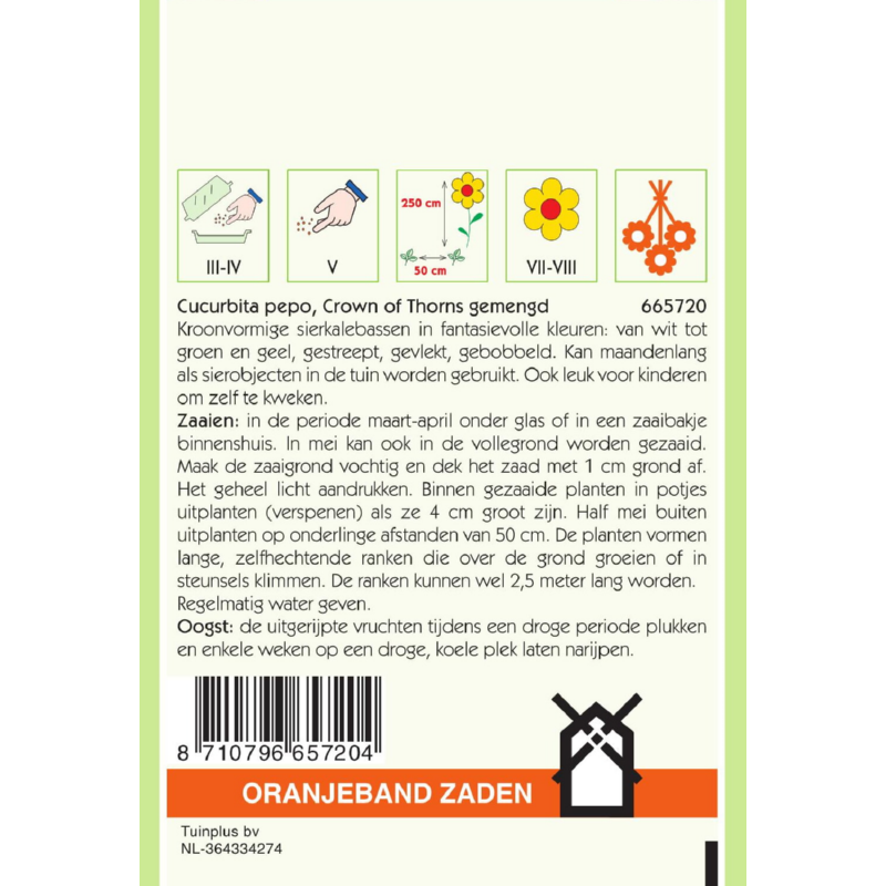 Cucurbita, Sierkalebas Crowns Of Thorns gemengd