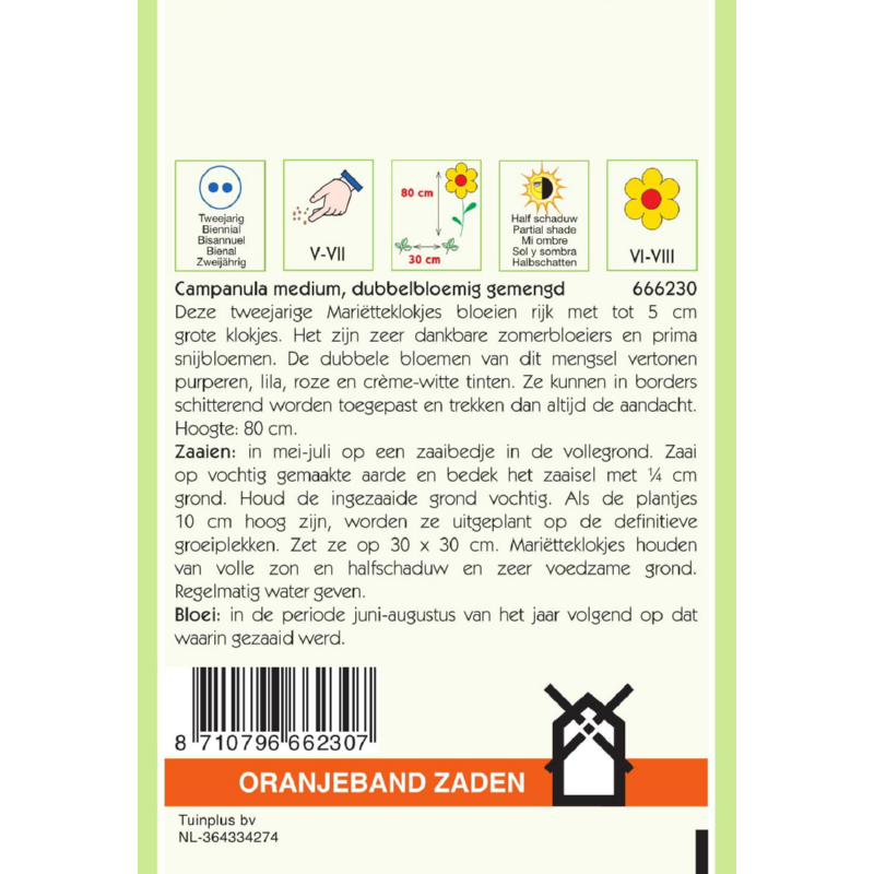 Campanula, Mariëtteklokje dubbelbloemig gemengd
