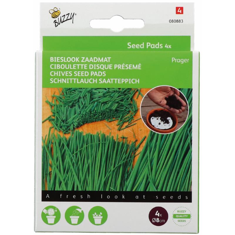 Seedpads Bieslook Prager, 4 ronde pads