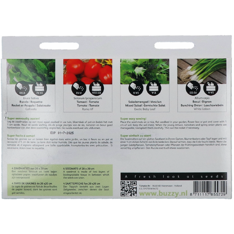 Zaadmatjes Salade, 4 matjes