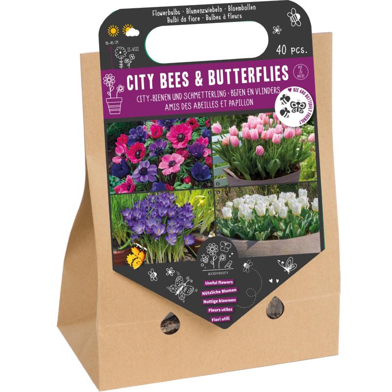 Nuttige bloementas City Bees&Butterflies"-  voor pot&patio, 40 stuks