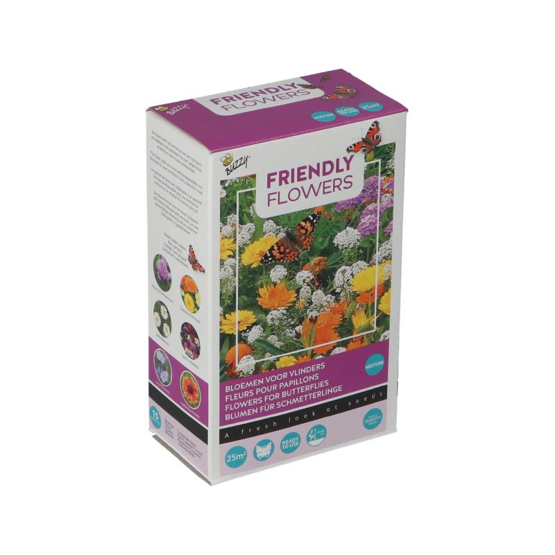Strooidoosje Friendly Flowers Vlinders Laag 25m²