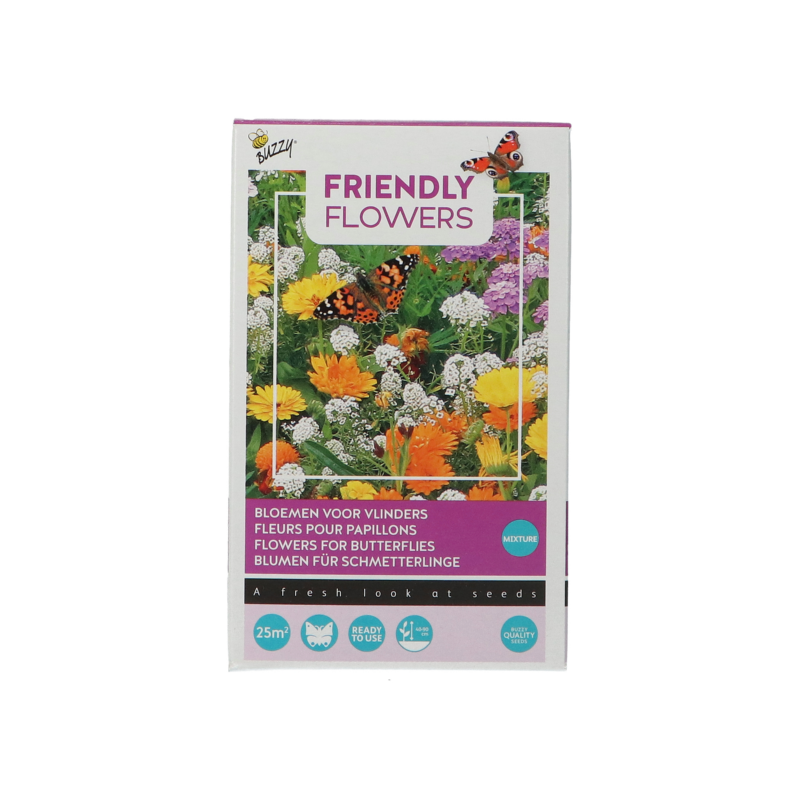 Strooidoosje Friendly Flowers Vlinders Laag 25m²