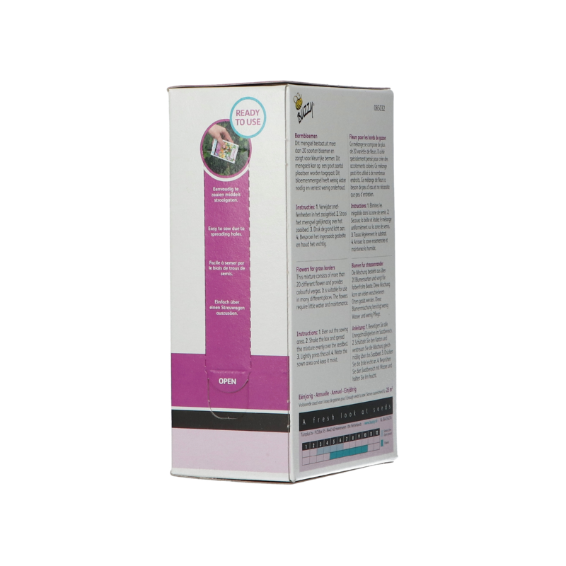 Strooidoosje Friendly Flowers Bermmengsel 25m²