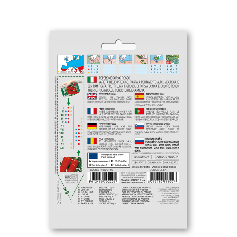 Paprika, Peperone Corno Rosso