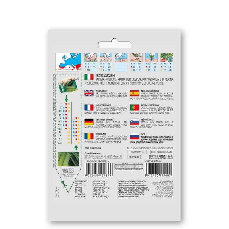 Courgette, Di Zucchini Tris Marrow