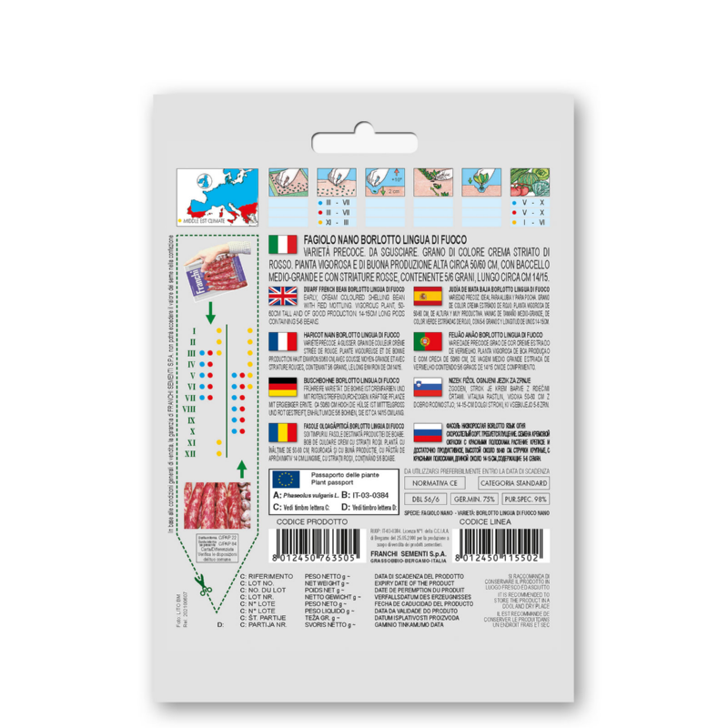 Stamboon Kievits laag, Fagiolo Borlotto, 50 gram