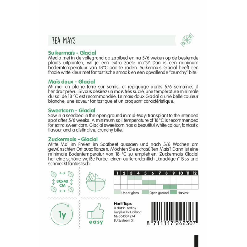 Witte suikermais Glacial