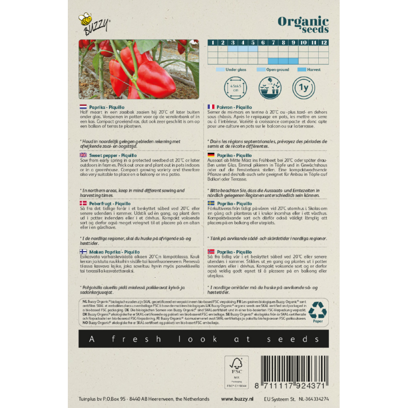 Biologische Paprika Piquillo