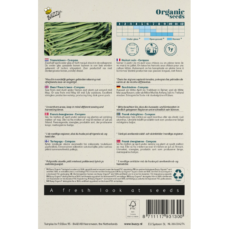 Biologische Stamslaboon Compass, 20g