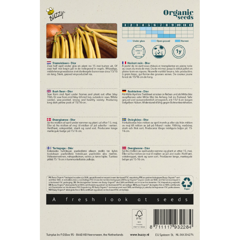 Biologische Stamslaboon Dior, 15g