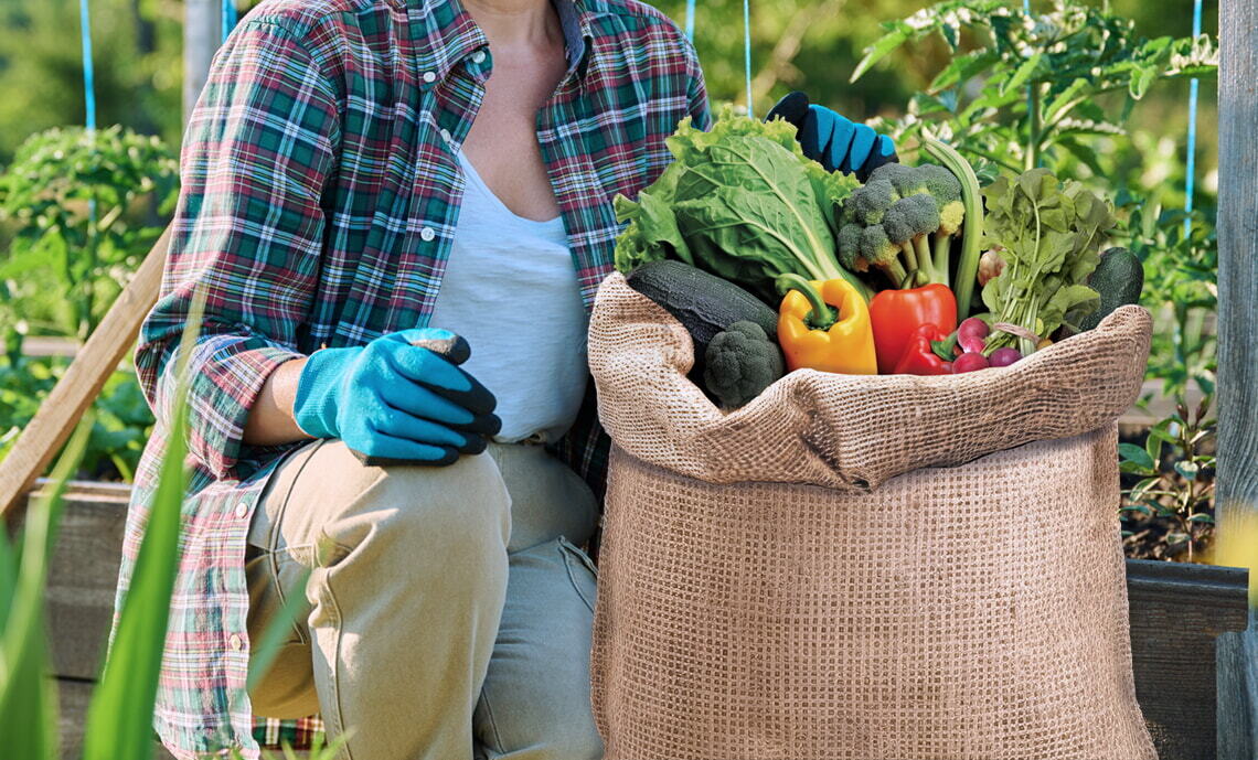 Groenten oogstzak, geschikt voor 15kg