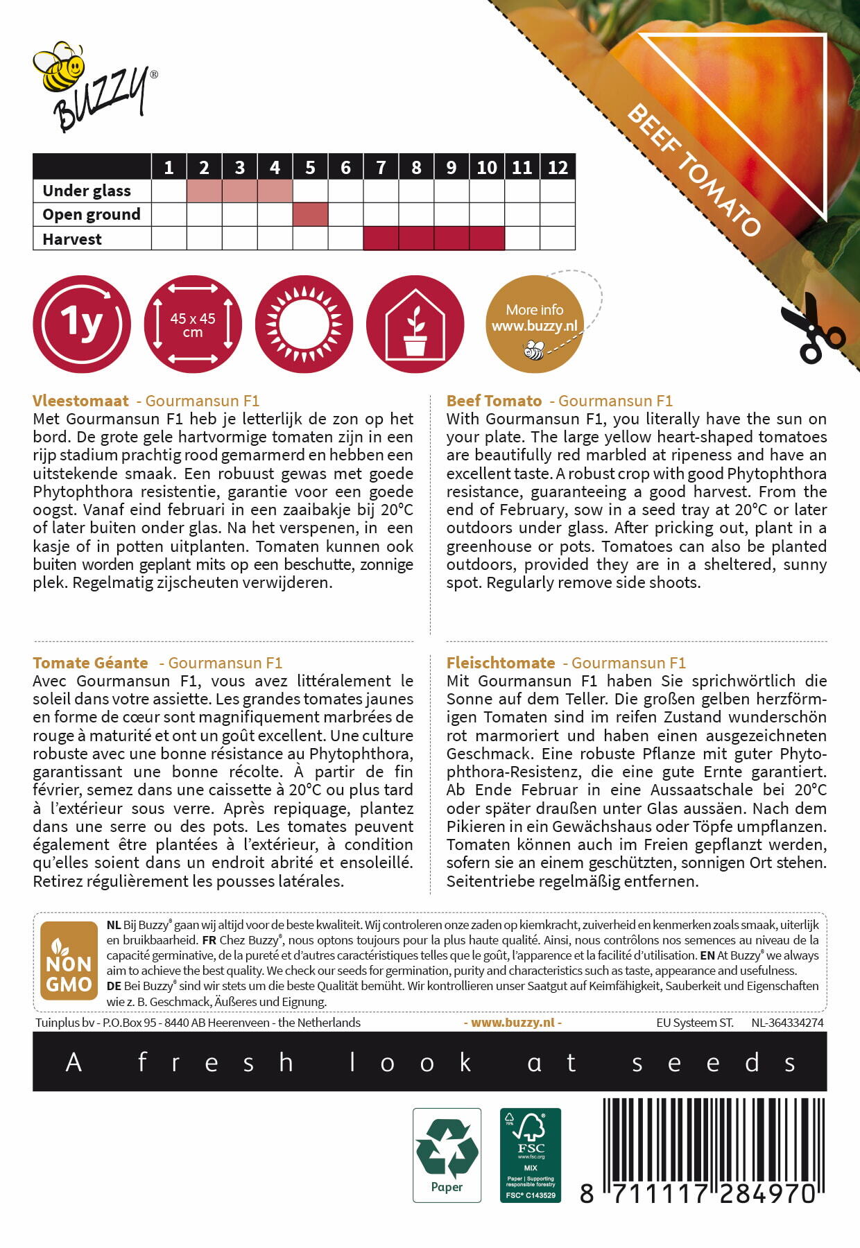 Vleestomaat Gourmansun F1