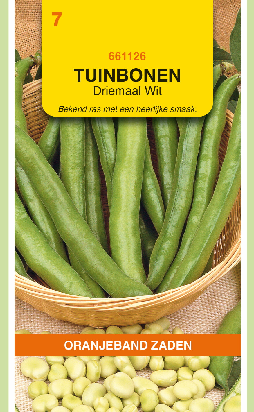 OBZ Tuinbonen Zaden Driemaal Wit 250g