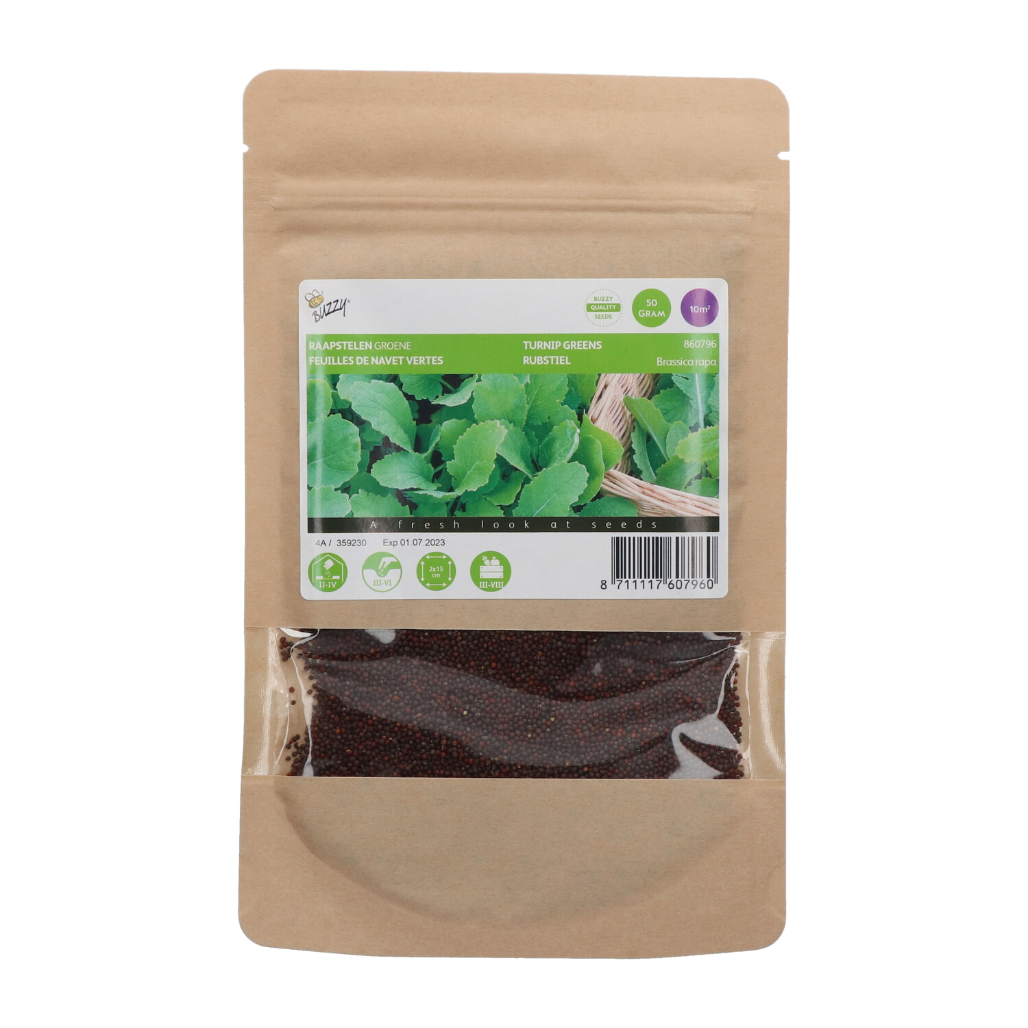 Raapstelen Zaden Groene Gewone 50g