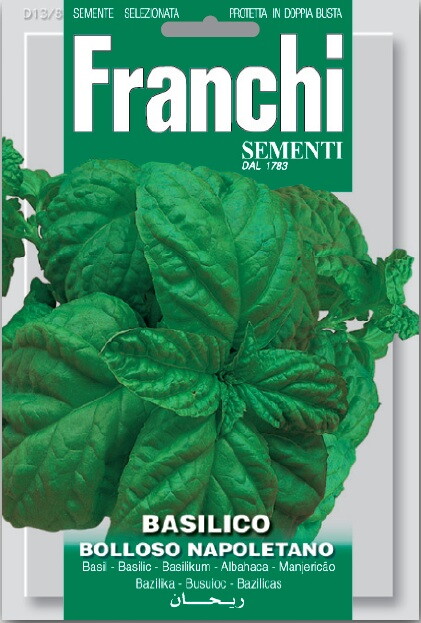 Franchi Basilicum Zaden Basilico Bolloso Napoletano
