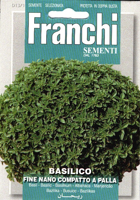 Franchi Basilicum Zaden Basilico Fino Nano-Palla