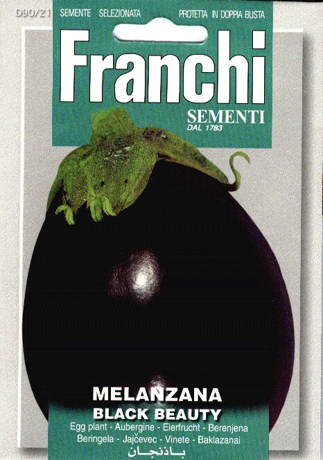 Franchi Aubergine Zaden Melanzana Black Beauty