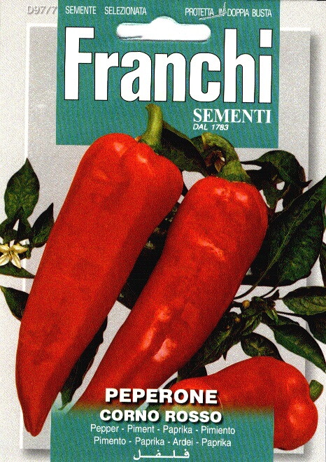 Franchi Paprika Zaden Peperone Corno Rosso