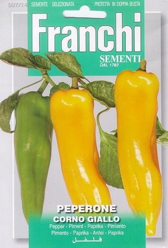 Franchi Paprika Zaden Peperone Dulce Corno Giallo