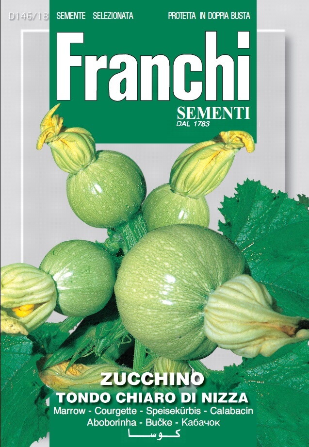 Franchi Courgette Zaden Zucchino Tondo Chiaro Di Nizza