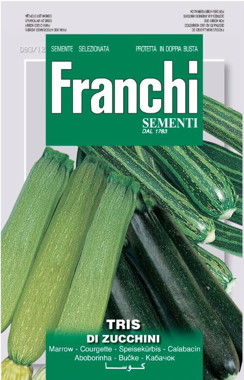 Franchi Courgette Zaden Di Zucchini Tris Marrow