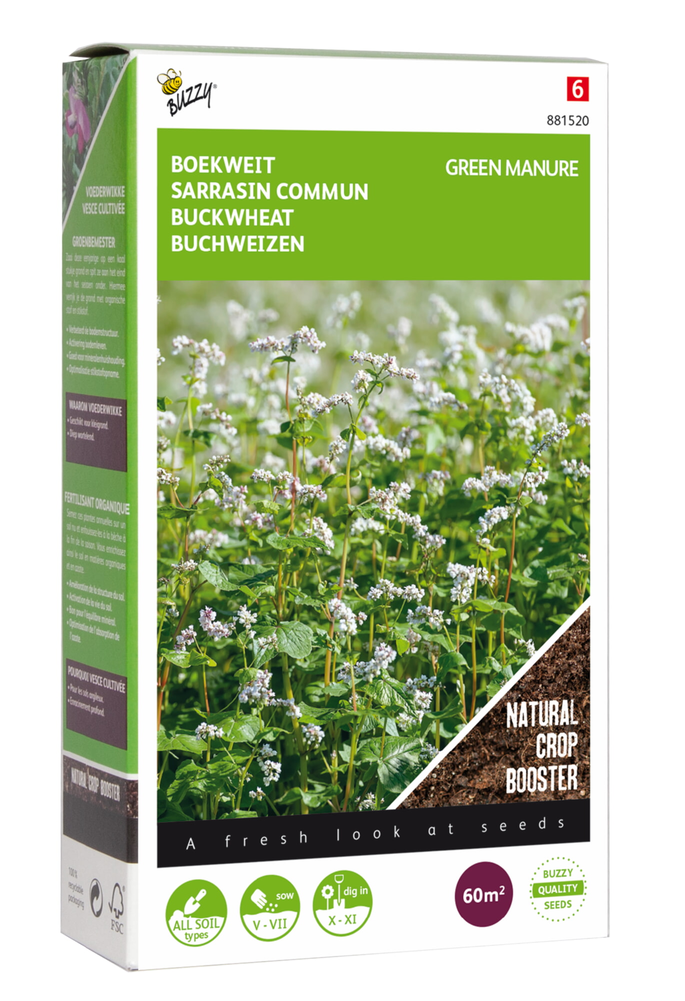 Buzzy Groenbemester Zaden Boekweit 150g