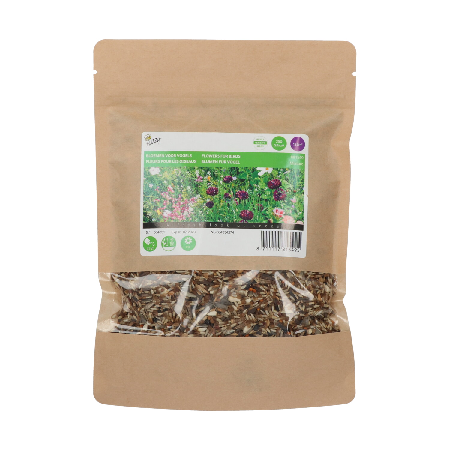 Buzzy Groenbemester Zaden Bloemenmengsel voor vogels 250g