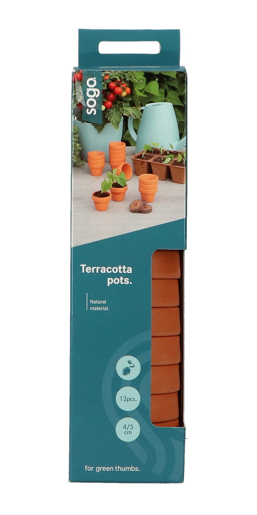 SOGO Stenen terracotta potjes 4/5cm 12st.