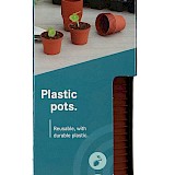 SOGO Plastic potje terra kleur 6cm 30st