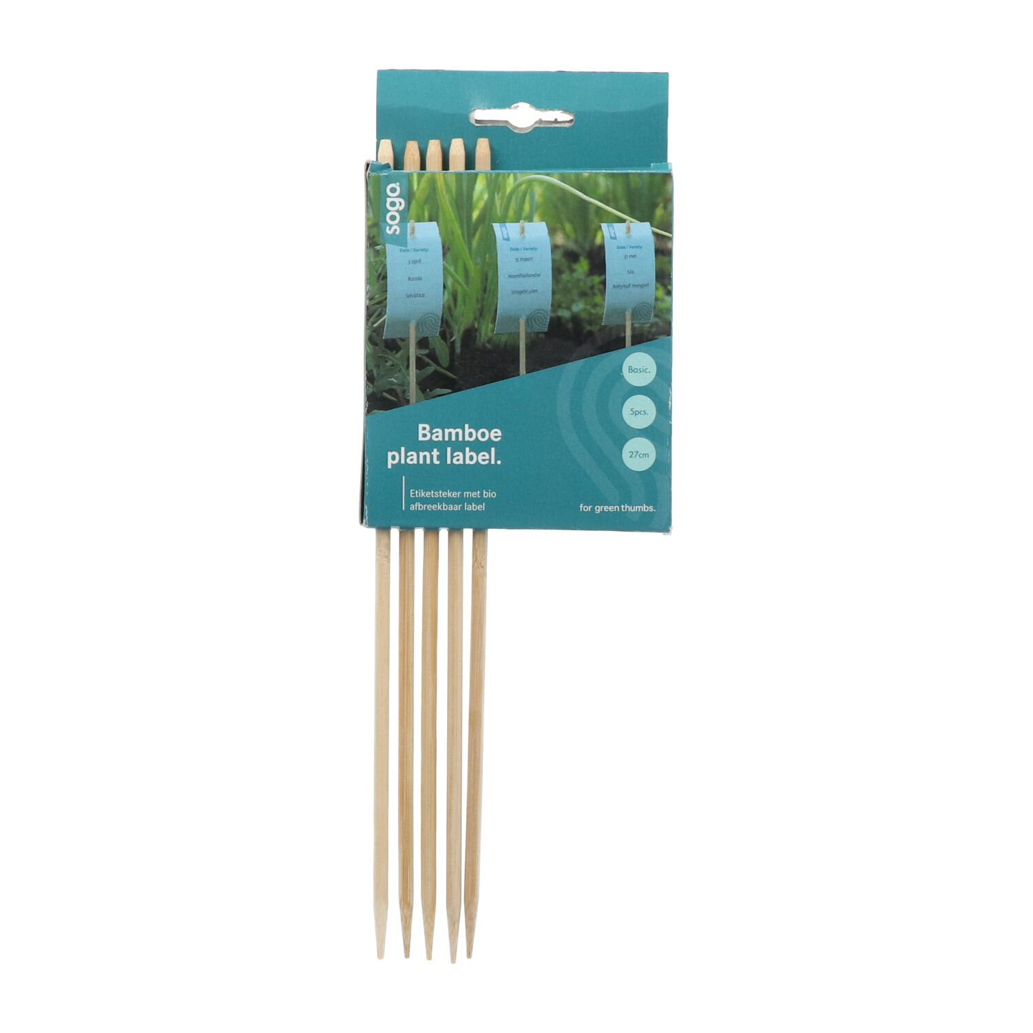 SOGO Bamboe Sticks 5 + 10x Bio Plantlabel