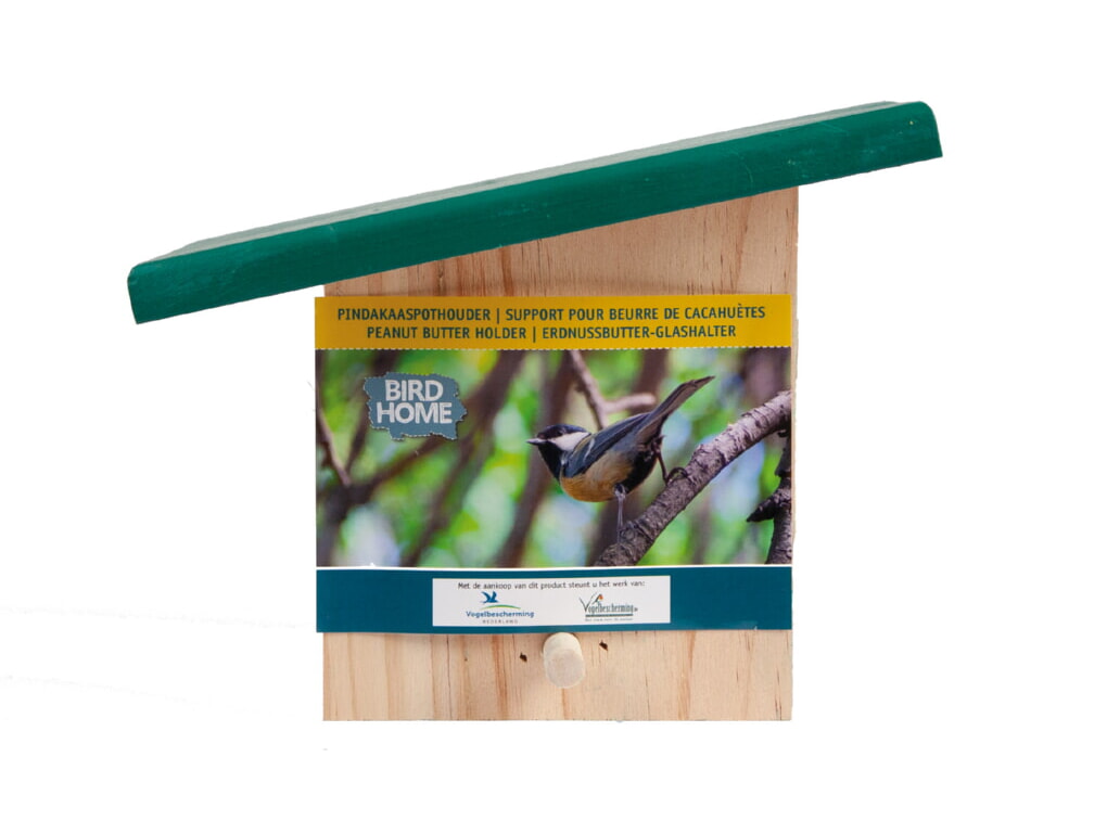 Vogelbescherming Pindakaas Feeder met schuin dakje