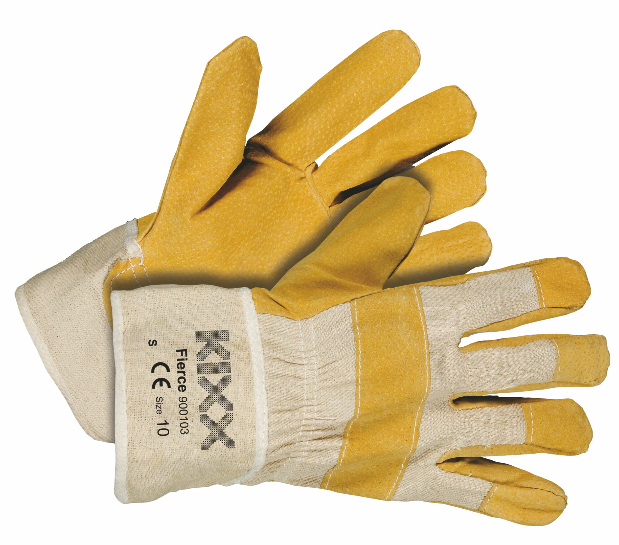 Kixx Handschoen Fierce maat 10 Geel/Grijs