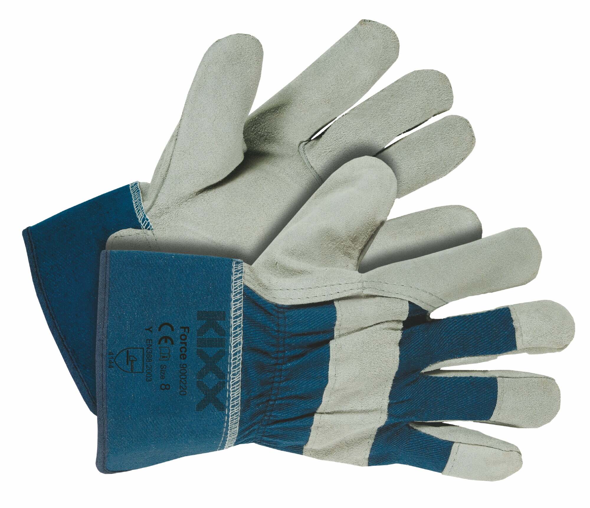 Kixx Handschoen Force maat 8 Blauw/Grijs