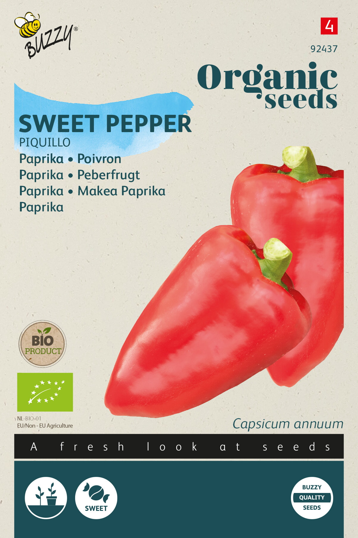 Buzzy Biologische Paprika Zaden Piquillo