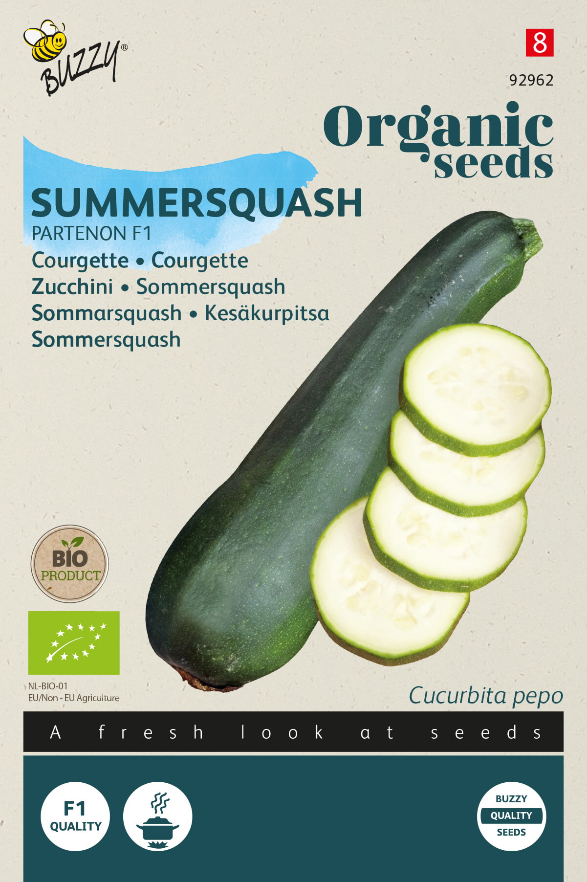 Buzzy Biologische Courgette Zaden Partenon F1