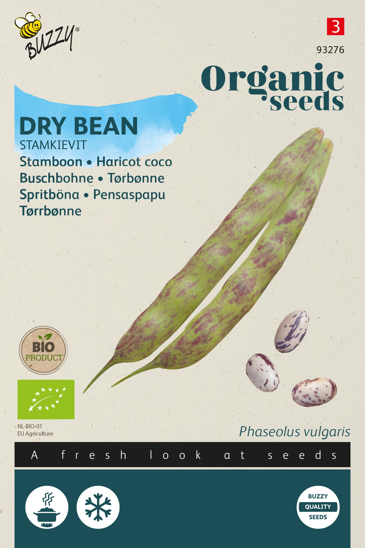 Buzzy Biologische Stamslaboon Zaden Kievit Laag