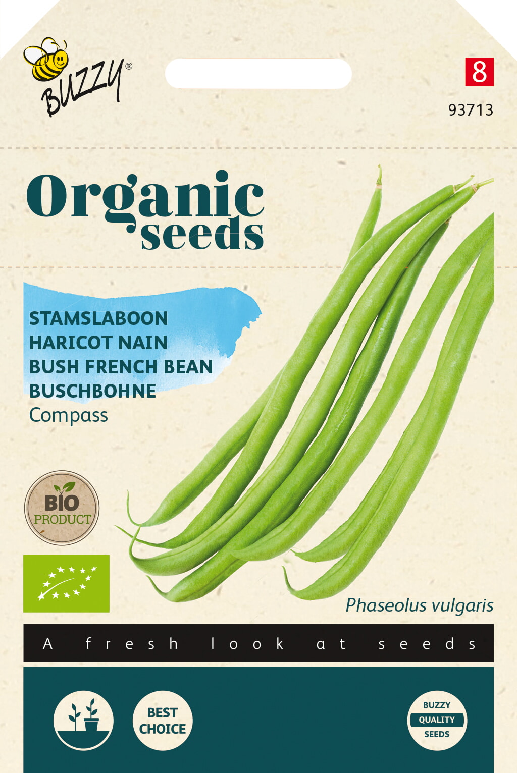 Buzzy Biologische Stamslaboon Zaden Compass 50g