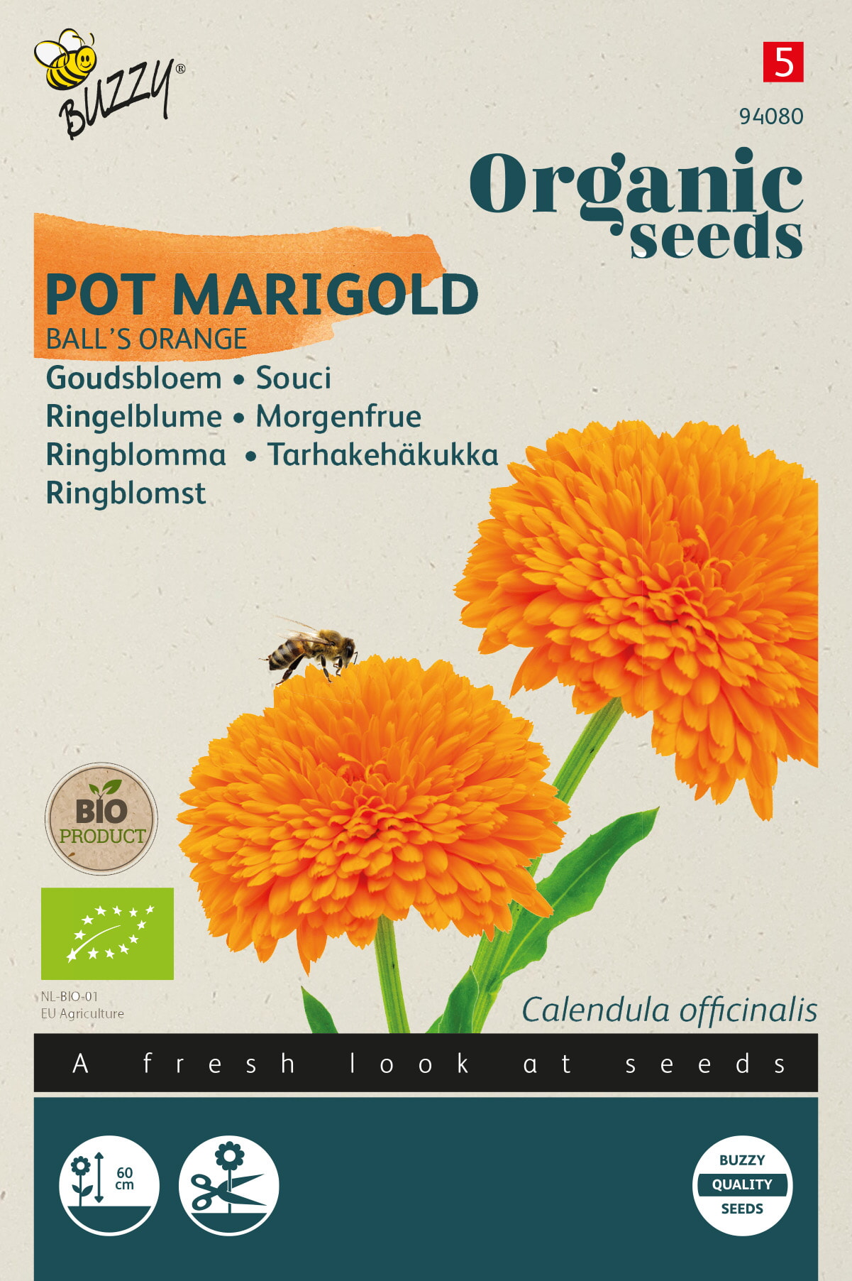 Buzzy Biologische Goudsbloem Zaden Balls Orange