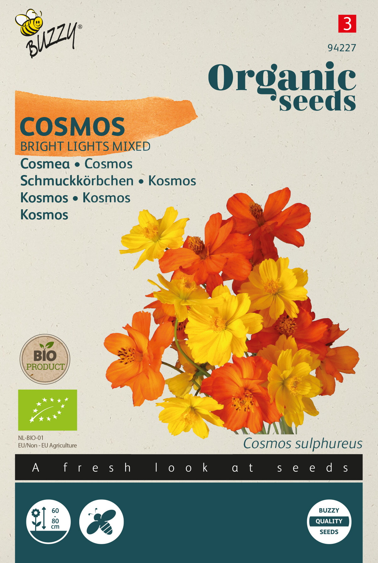 Buzzy Biologische Cosmos Zaden Bright Lights Mix