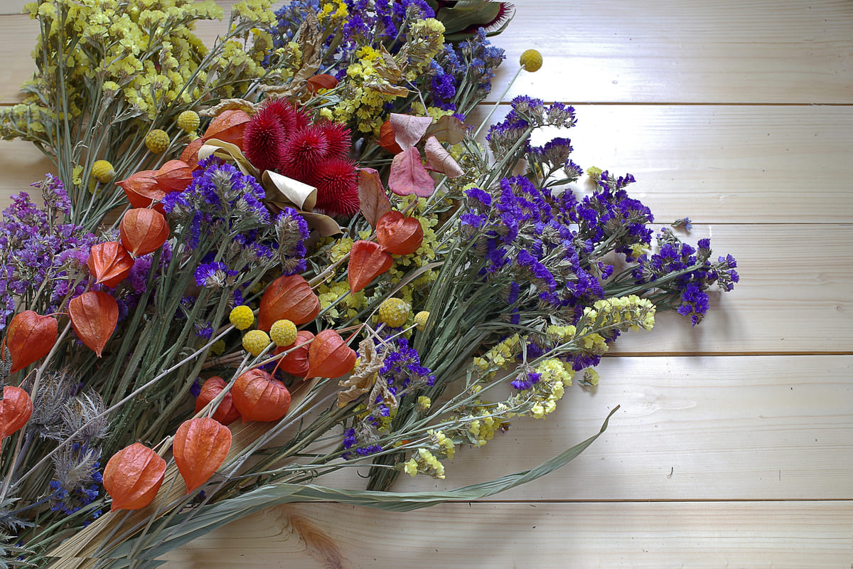 Bloemen plukken uit eigen tuin