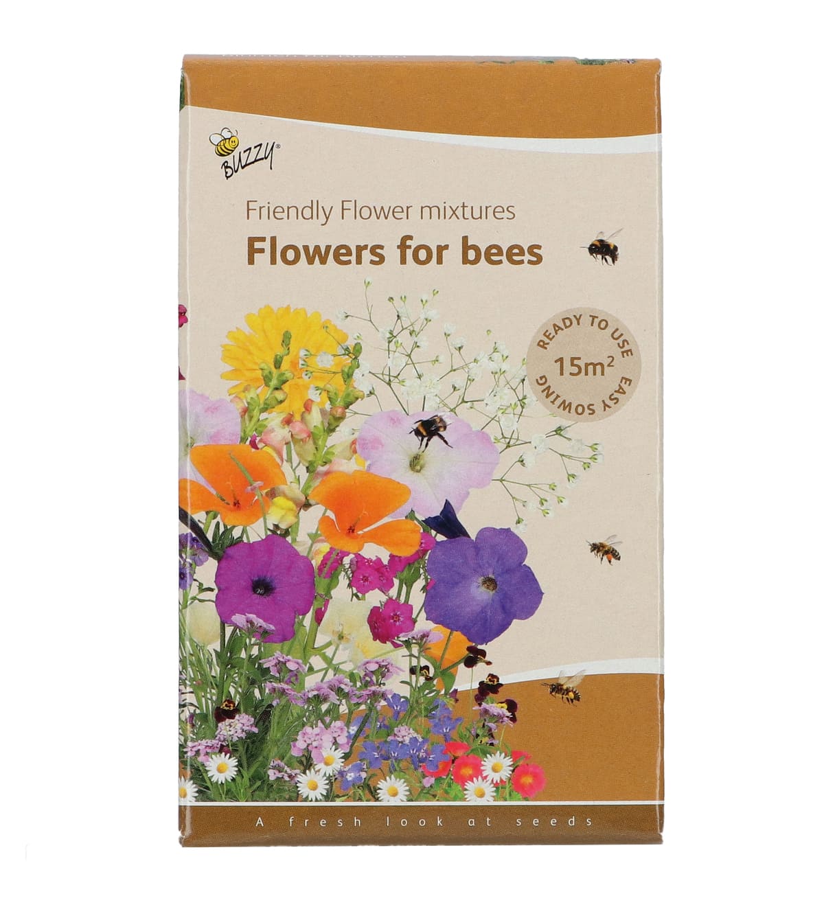 Buzzy Friendly Flowers Zaden strooidoosje Voor Bijen Laag 15m2