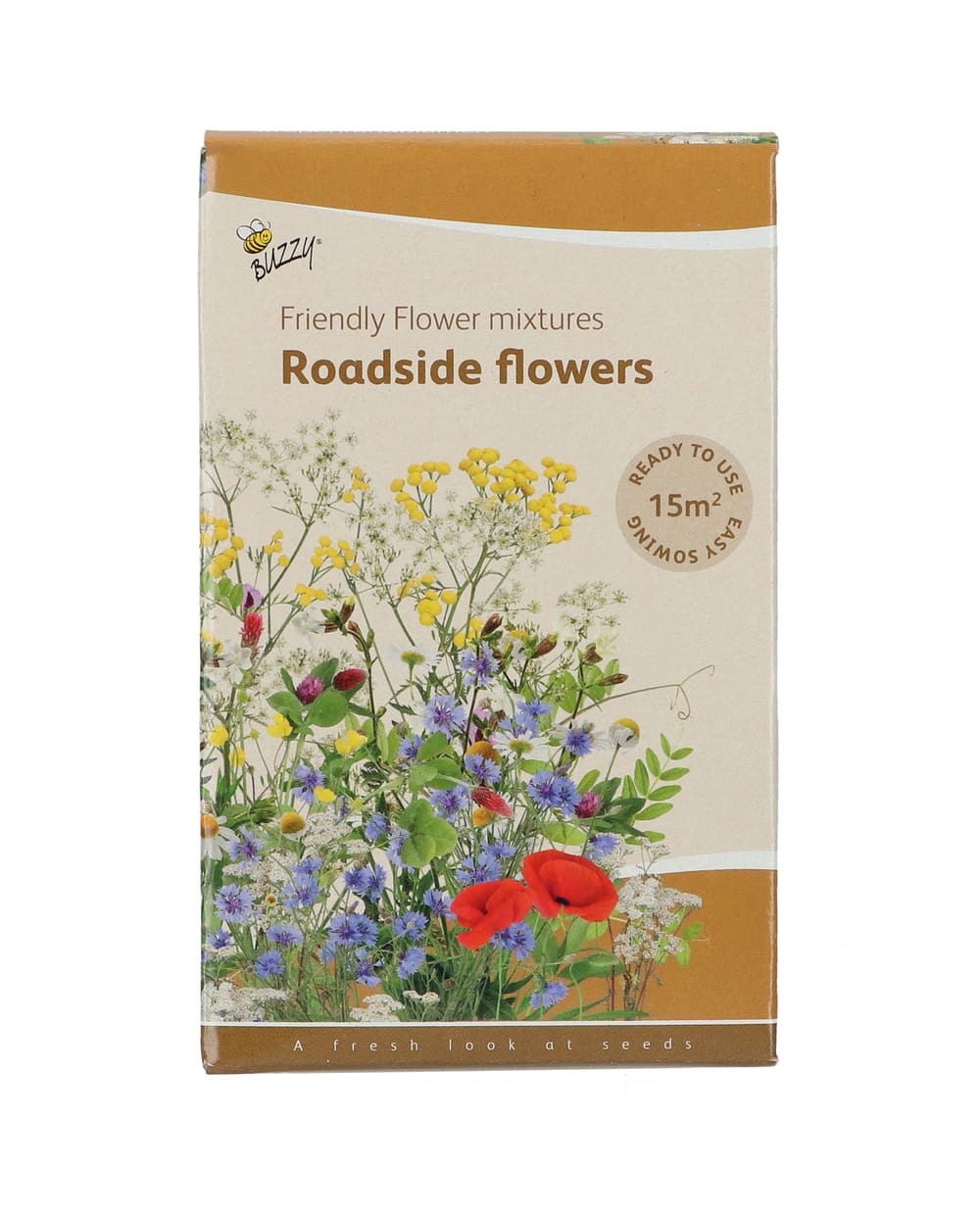 Buzzy Friendly Flowers Zaden Strooidoosje Bermbloemen 15m2