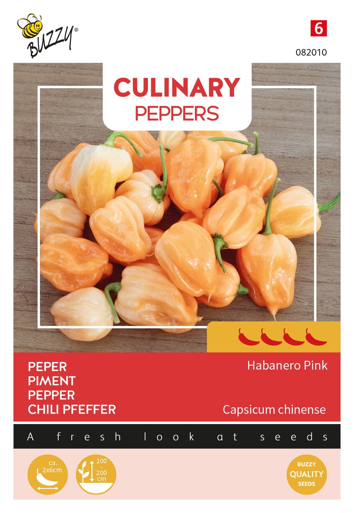 Buzzy Culinary Peper Zaden Habanero Pink