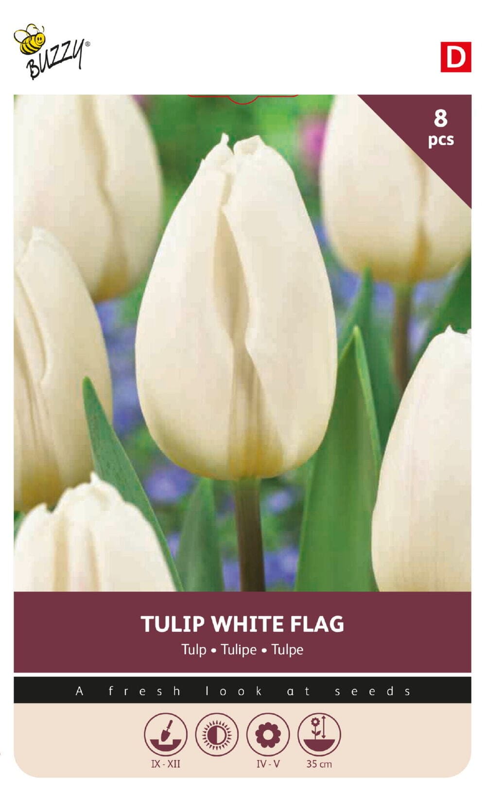Tulpenbollen White Flag 8 st.
