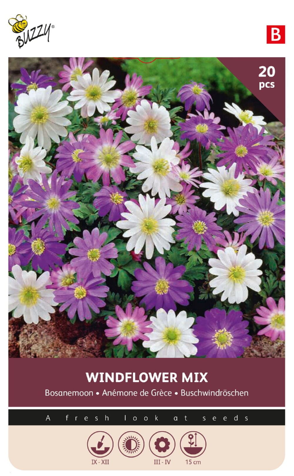 Bosanemoon bollen Windflower Mix
