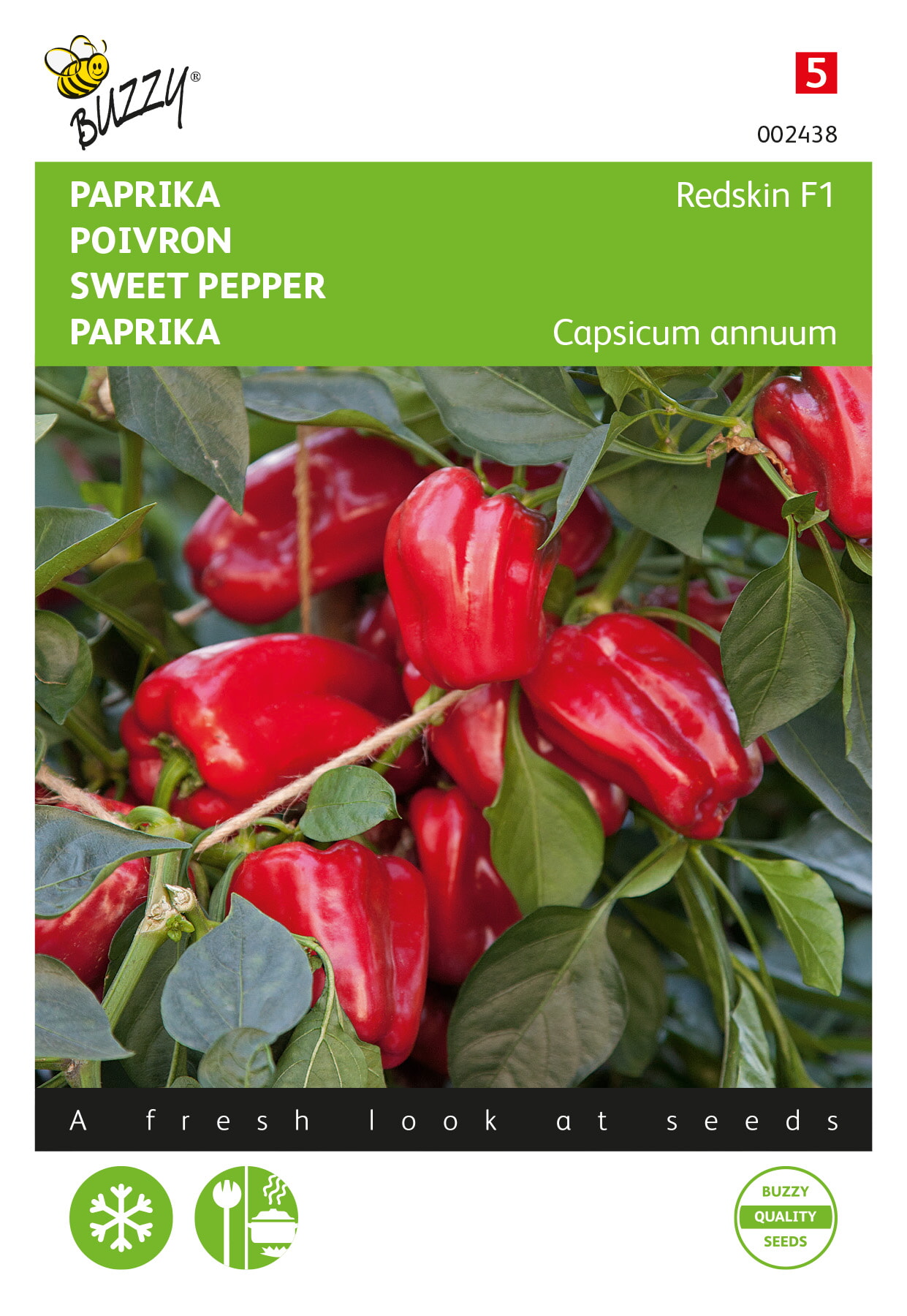 Buzzy Paprika Zaden Redskin F1 Rood