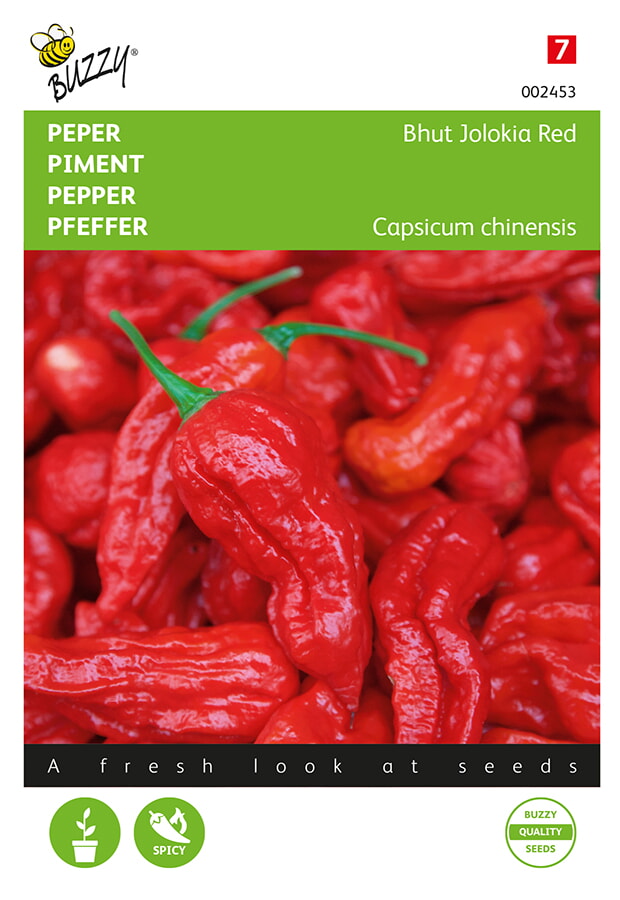 Buzzy Peper Zaden Bhut Jolokia Red