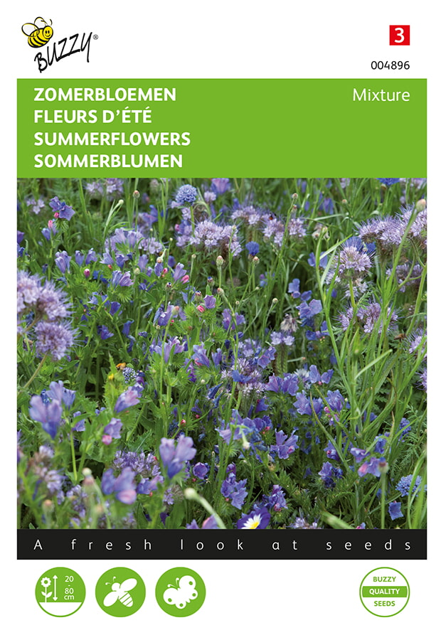 Buzzy Zomerbloemen Zaden Blauw Mixture