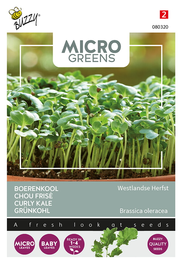 Buzzy Microgreens Boerenkool Zaden Westlandse Herfst